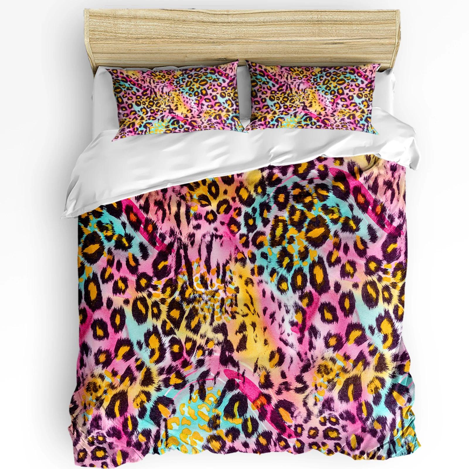 

Comforter Leopard Print Printed Comfort Pillow Case Home Textile Boy Kid Teen Girl Luxury 3Pcs Bedding Set Comforter (quilt)-EU Single(135*200cm)3pcs