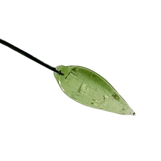 Floare de sticlă lucrată manual cu tulpină de sârmă, glazură colorată suflată manual, mini figurine florale, decorațiune, ornament pentru vază de flori de masă pentru casă, sufragerie, birou