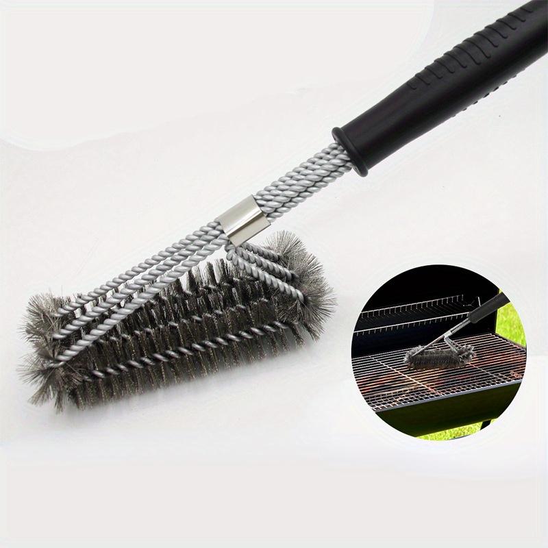 Barbecue Grill Stainless Steel BBQ Brush Wire Bristles Non-stick Cleaning Brushes with Handle Remove Stains BBQ Accessories