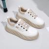 Low-Top Breathable White Shoes for Women  Spring New Internet Celebrity Big Head Bread Shoes Thick-Soled Casual Sneakers A683