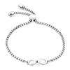 Fashion Lucky Infinity Bracelet Adjustable Women Bracelet Jewelry  Stainless Steel Chain Bowknot Bracelets