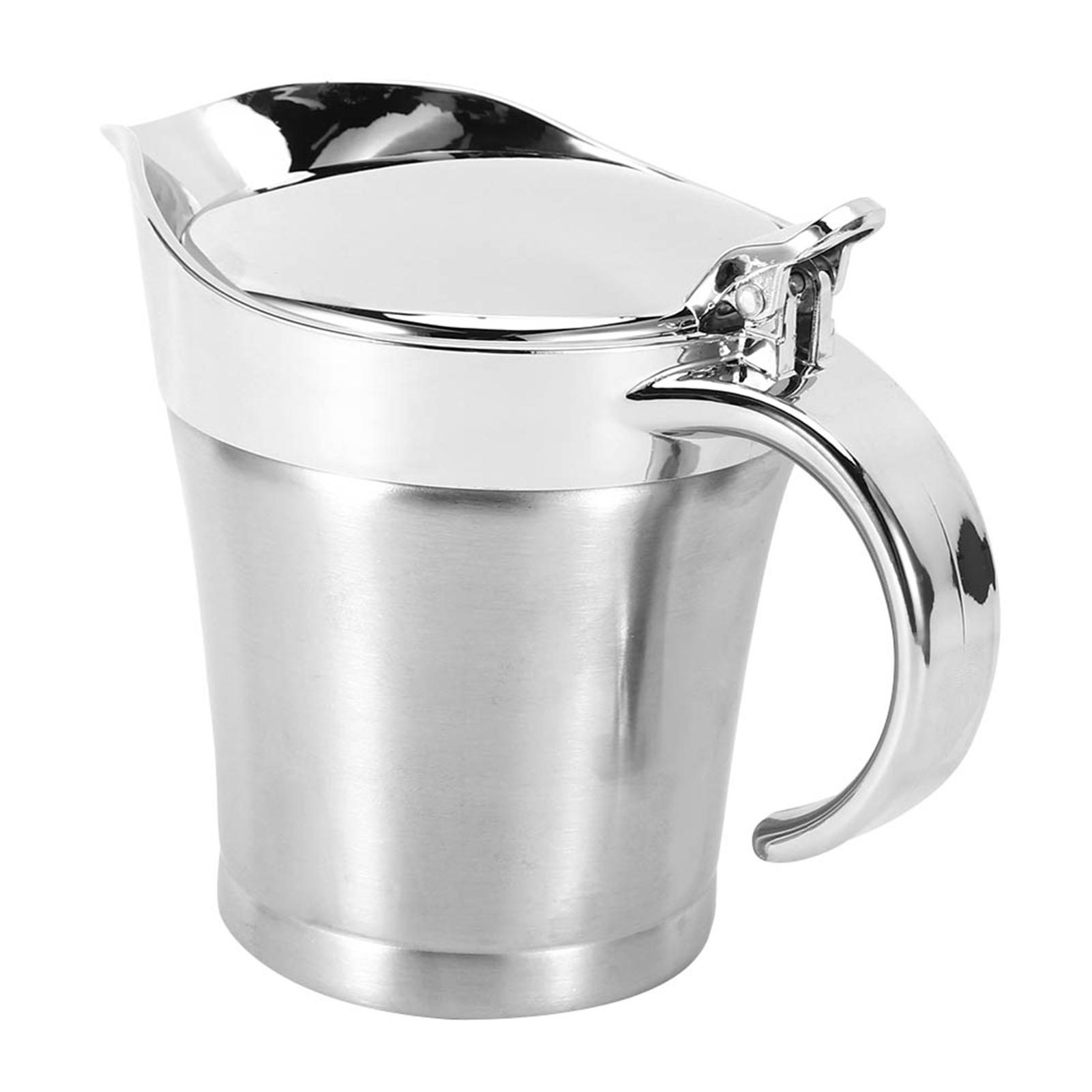 

750 мл соусник из нержавеющей стали 304 кувшин для соуса с двойными стенками кастрюля для соуса для стейка с крышкой