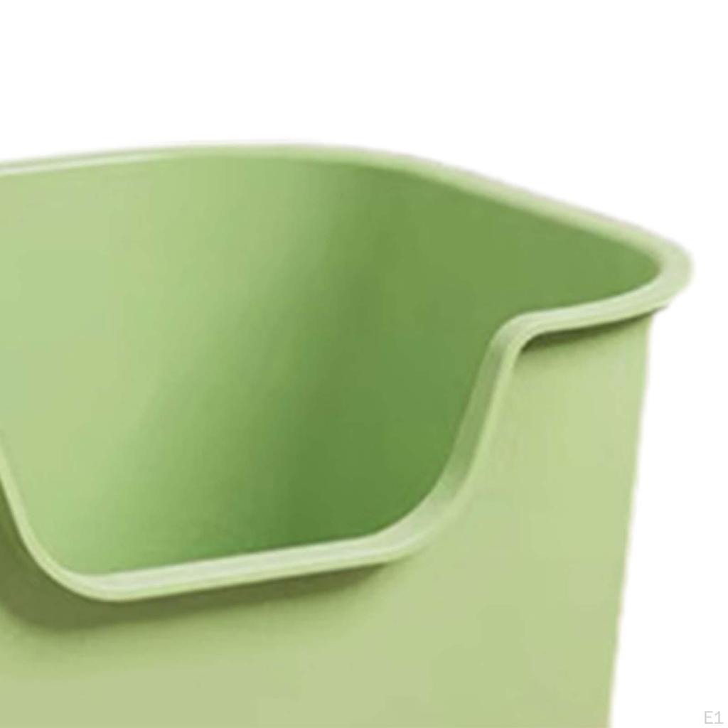 Litter Box, Open Top Cat Sandbox for Cats, Durable Bed Pan Cats with High, Box