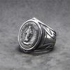Drop Ship Cross Madonna God Ring 316L Stainless Steel Mens Women Fashion Steel Cool Jesus Ring
