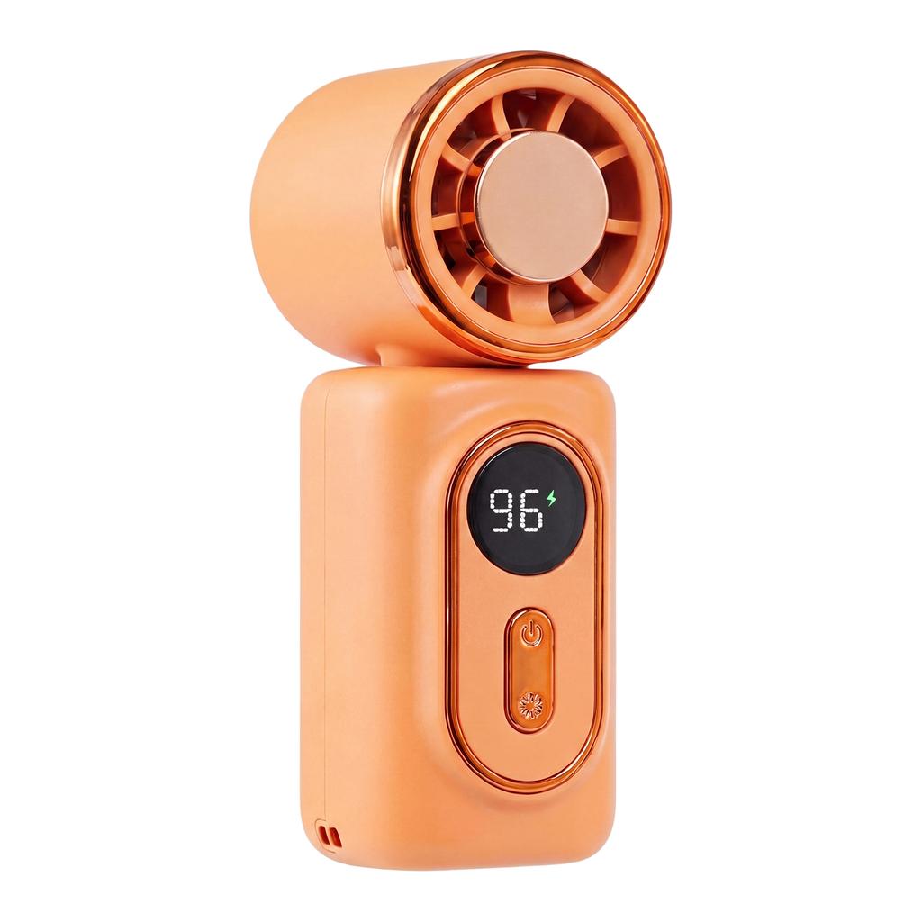 Small Pocket Fan 3000mAh Portable Fan Adjustable 5-Speed with LED Display for Outdoor Travel Office Travel Accessories Gift
