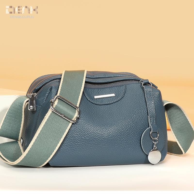 Real cowhide women's bag new trendy fashion large capacity shoulder messenger bag first layer cowhide
