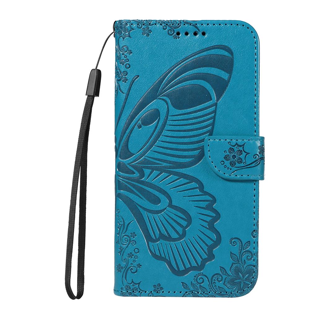 For iPhone 17 Pro Case Butterfly Pattern PU Leather Folio Flip Phone Cover