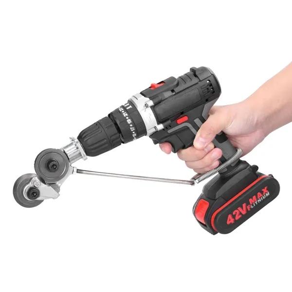 Elektromos fúró fémlemez segédvágó 0,8 mm-es fém vas bádoglemez gyorsvágó szerszám Munkatakarékos elektromos fúróvágó tartozék Utólagos olló