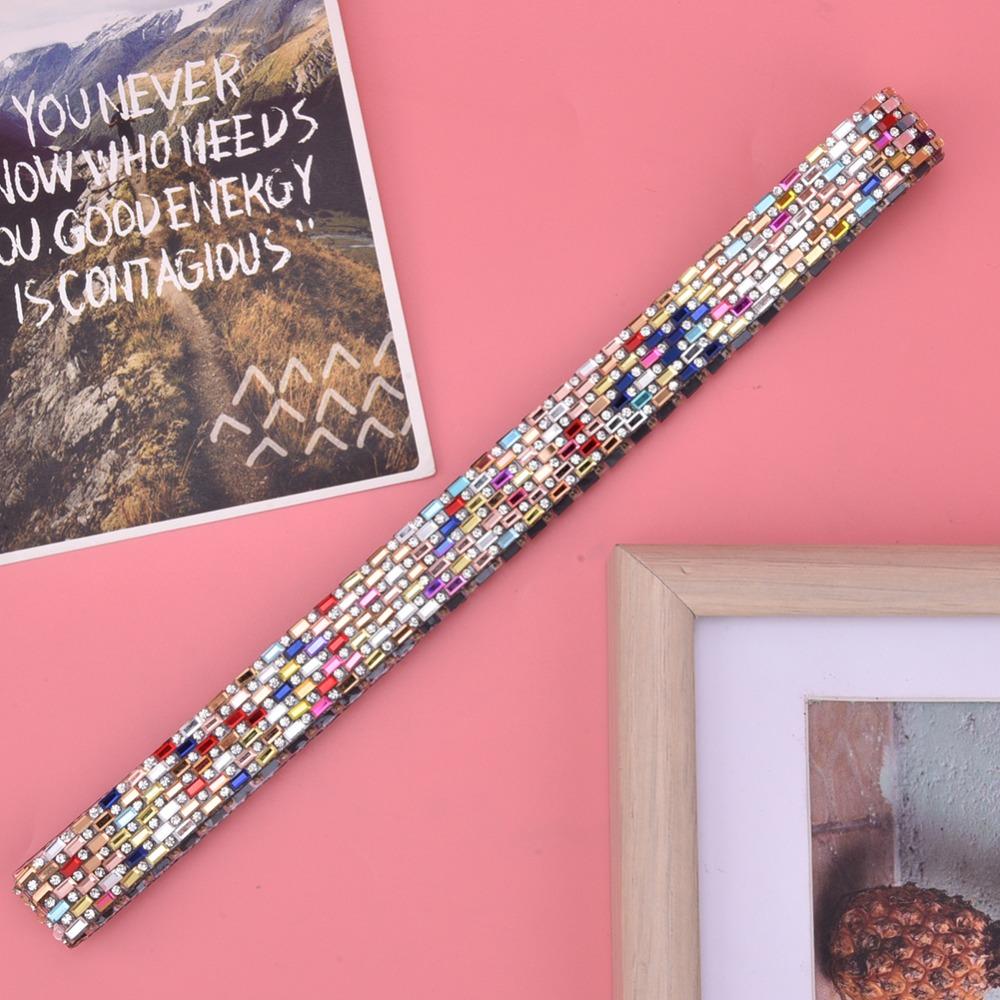 1pcs 1 Yard Length Rhinestone Chain Ribbon 1.4cm Wide Hotfix Rhinestone Ribbon DIY Crafts