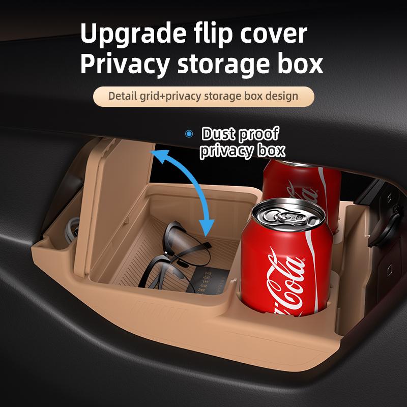 For Geely Monjaro 2021 2025 2026 Storage Box Center Armrest Hidden Box Cup Holder Organizer Interior Accessories