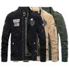 Men's Flight Suit Casual Cotton Jacket Washed Stand-up Collar Embroidered Jacket Men's Autumn Top