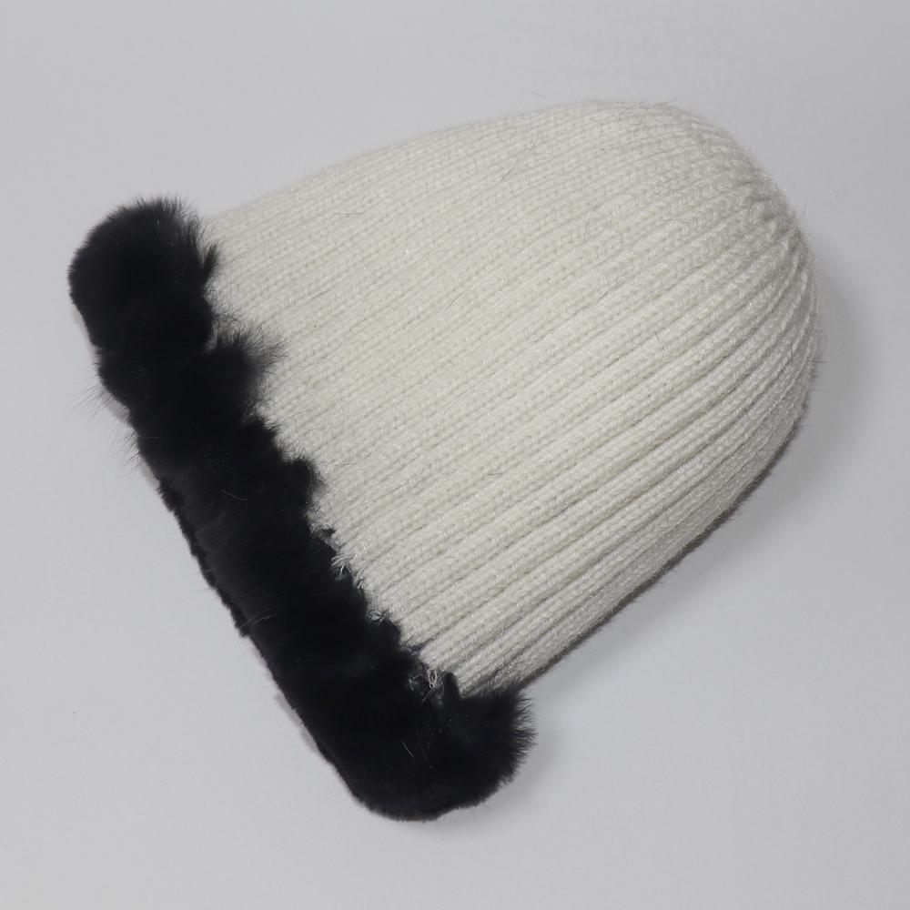 Iarnă femei 100% naturală șapcă din blană de iepure Rex, doamnă, caldă, autentică, șapci de blană de iepure Rex, bune, elastice, pălării din blană reală, căciuli calde