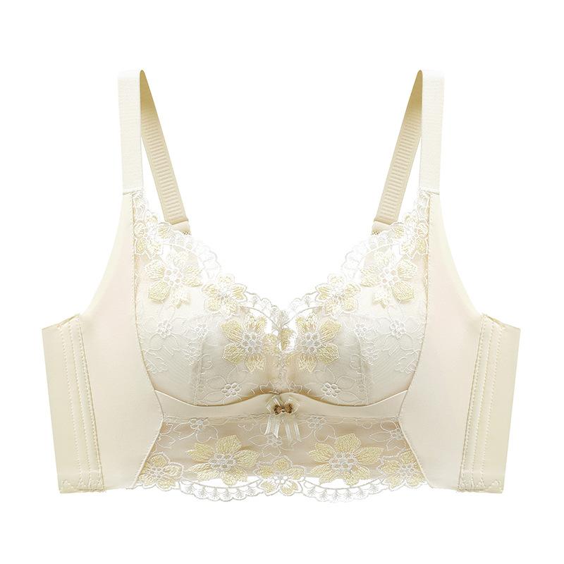 

Немагнитное осеннее мягкое нижнее белье из мягкого и толстого кружева для женщин, собирающее и закрывающее бюстгальтер под грудью 70B белый