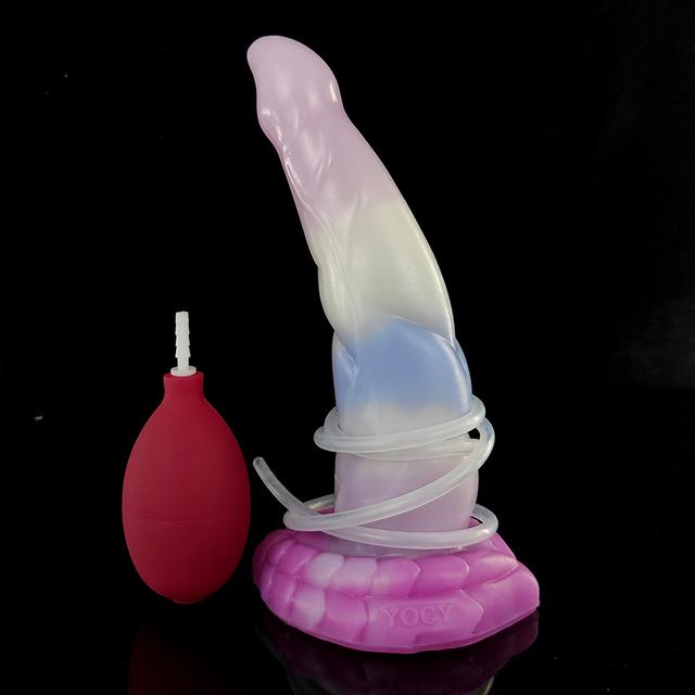 Suction Dildo Faak Squirt With Cup Silicone Curved Anal Plug Syringe Tube Spray Ejaculation Penis Gspot Stimulate Sex Toys Shop