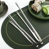 Korean BBQ 304 Stainless Steel Tongs - Extended Food, Bread, and Strawberry Tweezers