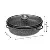 38cm Ceramic Casserole Dish with Grill and Lid Klausberg Kb-7367