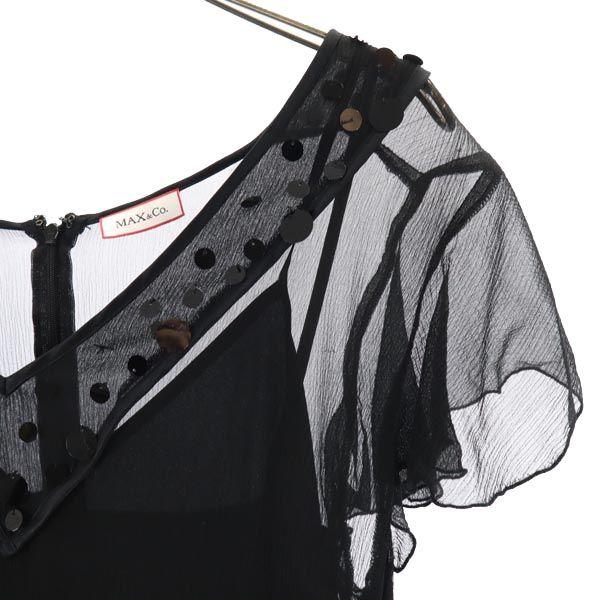 MAX&CO Short Sleeve Camisole with Lace One Piece 44 Black Women Used