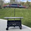 Foldable Liftable Large Table with Sunshade for RV, Camping, Fishing, Picnic, and Food Trucks