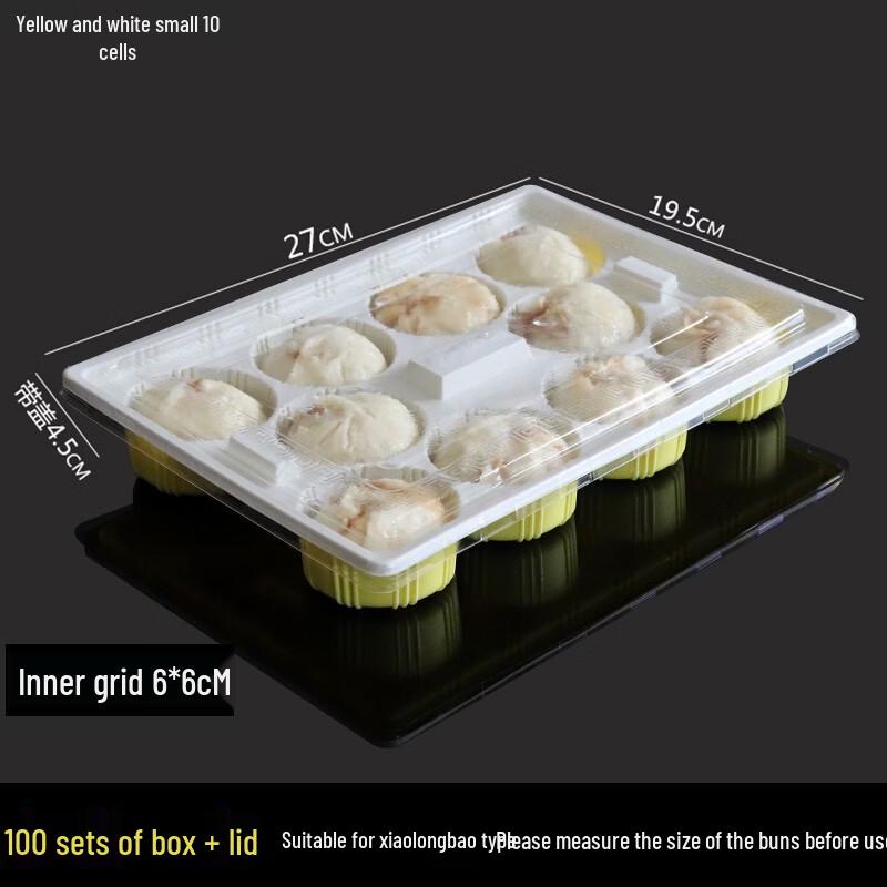 Disposable 10-Compartment Takeaway Food Containers with Lids