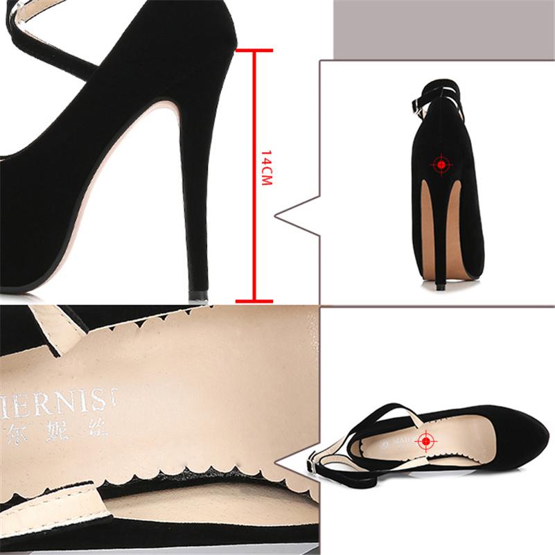 Femei Pantofi cu Toc Înalt 14cm Platformă 4cm Scarpin Tocuri de Valentine Pumps Dama Tocuri Extreme Turmă Mărimi Mari Pantofi Gladiator cu Barete