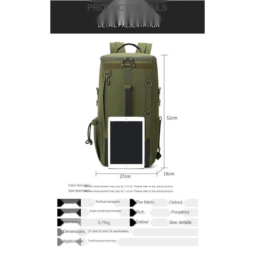 Backpack Men Oxford Large Capacity Outdoor Travel Hiking