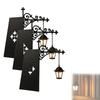 Warm LED Library Lantern Black Bookcase Lamp Decorative Bookshelf Lighting Bookshelf Decor