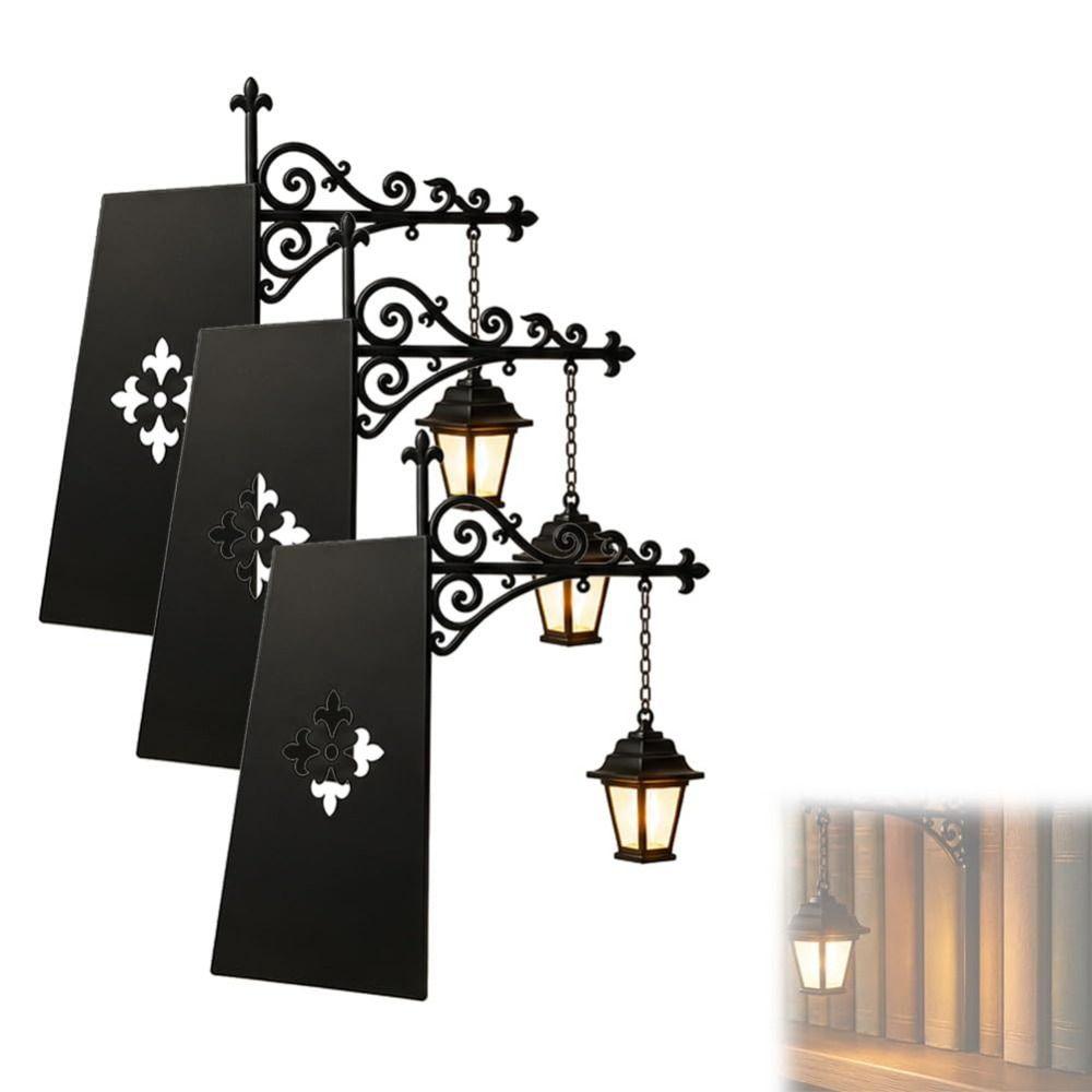 Warm LED Library Lantern Mini Bookcase Lamp Gifts Book Nook Lamp  Bookshelf Decor