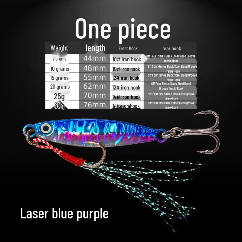 

Светящаяся железная пластина-приманка: Супер Дальний Заброс Рыболовная Приманка для Скумбрии и Пресноводного Окуня 10g