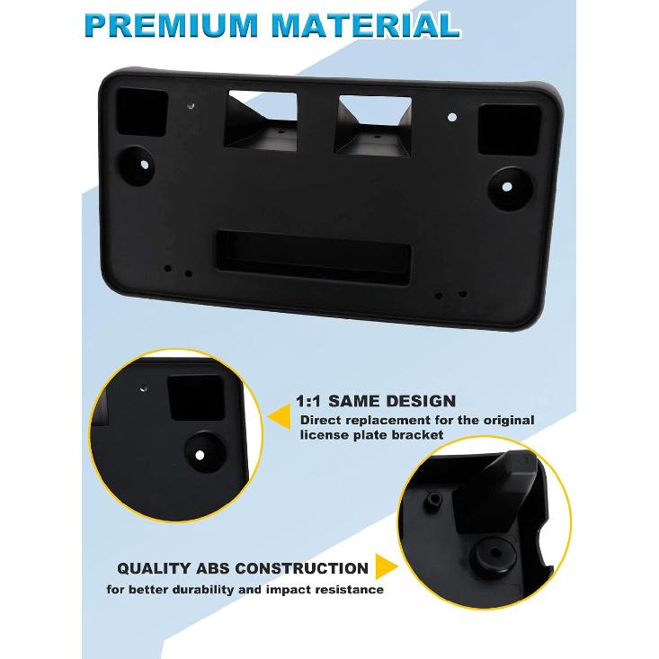 FASTCHE Front License Plate Frame Compatible with 2020 2021 2022 2023 GMC Sierra 2500 HD 3500 HD Front Bumper License Plate Holder Mounting Bracket