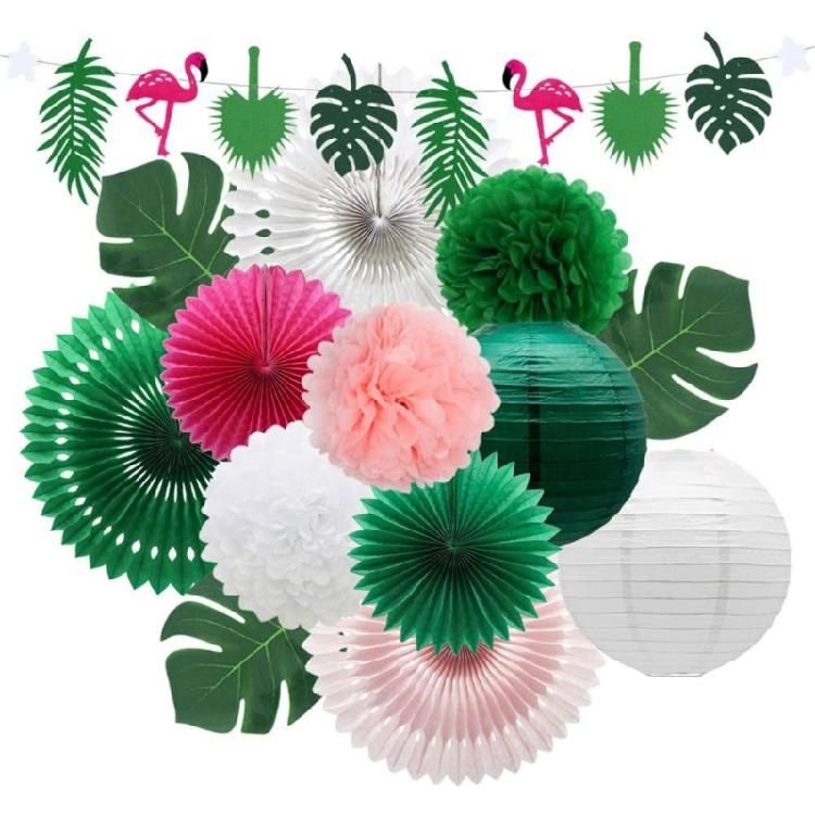 

Hawaiian Table Decoration Colorful Paper Flowers Festival New Year Decorativ 1