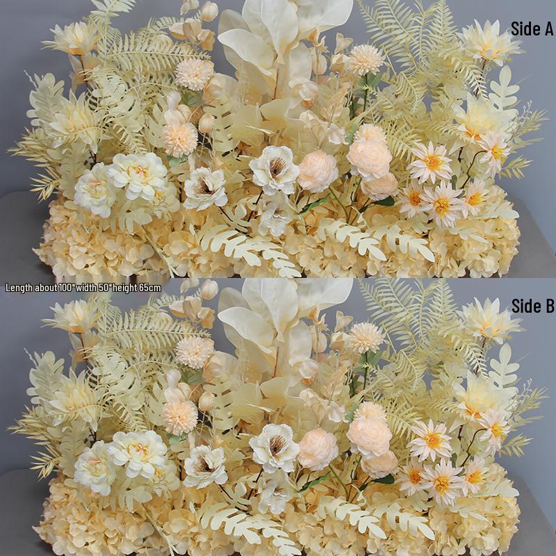 Wedding Aisle Blue Artificial Flower Row Decoration