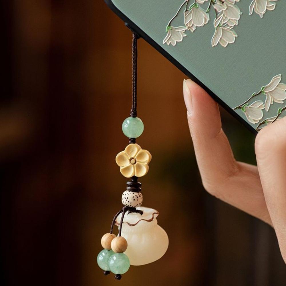 Creative Handmade Bodhi Money Bag Mobile Phone Chain Pendant Couple High-end Car Keychain Lucky Bag Bag Hanging Jewelry