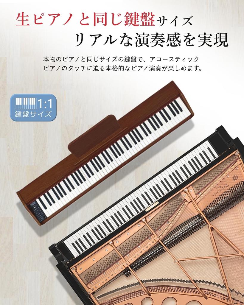 Electronic Piano Stand Longeye Electronic 88 MOLD2 with Japanese Two headphones can be used at the same MIDI terminal 10mm 380 types of DREAM sound