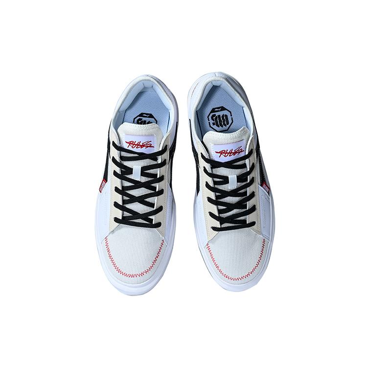 New LiNing Badfive The Rebel Cushioning Anti Slip And Wear Resistant Low Top Performance Basketball Shoes White Black AGBP021-3