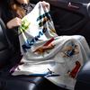 Custom Name Cute airplane Theme Printed Blanket - Perfect for Couch, Bed, Travel & Outdoor Use | Machine Washable, Cozy & Durable.