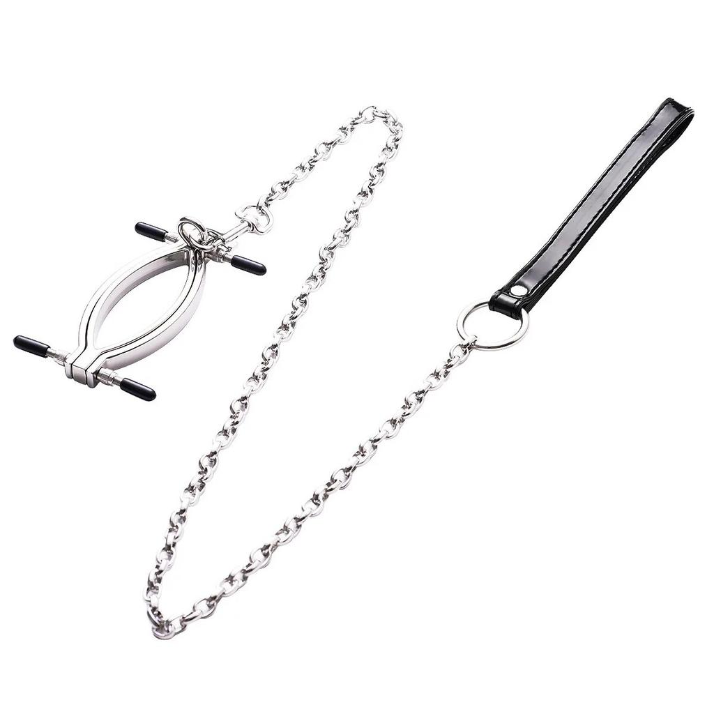 Bdsm Bondage Flirting Sex Toys of Adjustable Stainless Steel Clitoris Labia Clamp for Adults Games To Vagina Opener Stimulator