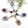 Silver Flower Small Pendant Hair Accessories Alloy Flower Plate Jewelry Accessories Diy Headwear Mobile Phone Shell Bag Jewelry