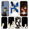Cute D-DuckES Cartoon Phone Case For Samsung Galaxy S26 S25 S24 S23 S22 S21 Plus Ultra Note20 Soft Black