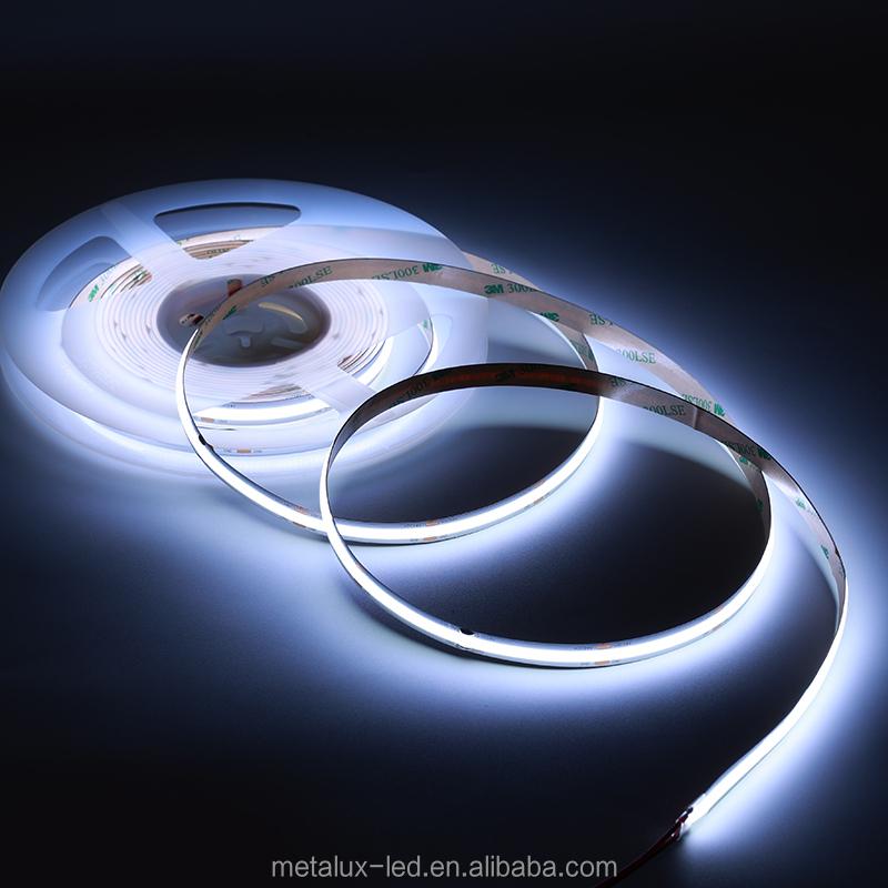 Smart Dual Voltage Dual CCT COB Strip 608LEDs 12V 24V Compatible Tunable White 2700K 6500K for Home Wall Wash Ceiling Light