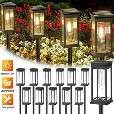 Nová venkovní solární cestovní světla Vodotěsná solární zahradní lampa Krajinná cestovní světla pro párty Dvůr Trávník Terasa Chodník Dekor