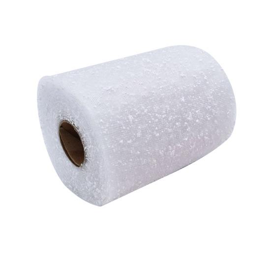 Glitter Tulle Fabric Roll 6 Inch 15 Yards Sparkling Spool Ribbon Sequin Netting for DIY Tutu Skirt Table Runner Wedding Stage Backdrop Gift Wrapping