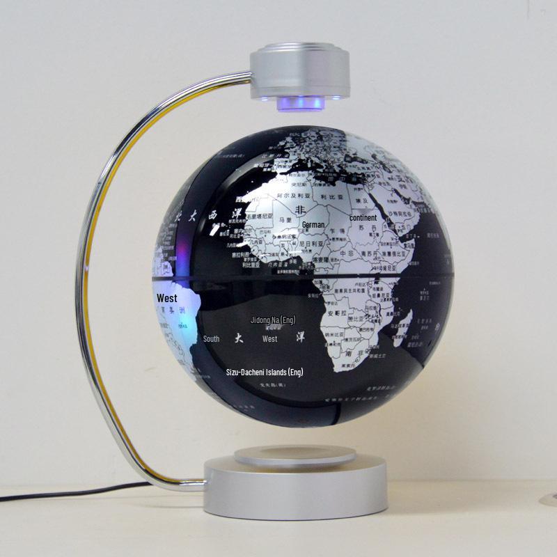 8-Inch Self-Rotating Magnetic Levitation Globe - New Model for Study, Office, or Home Decor
