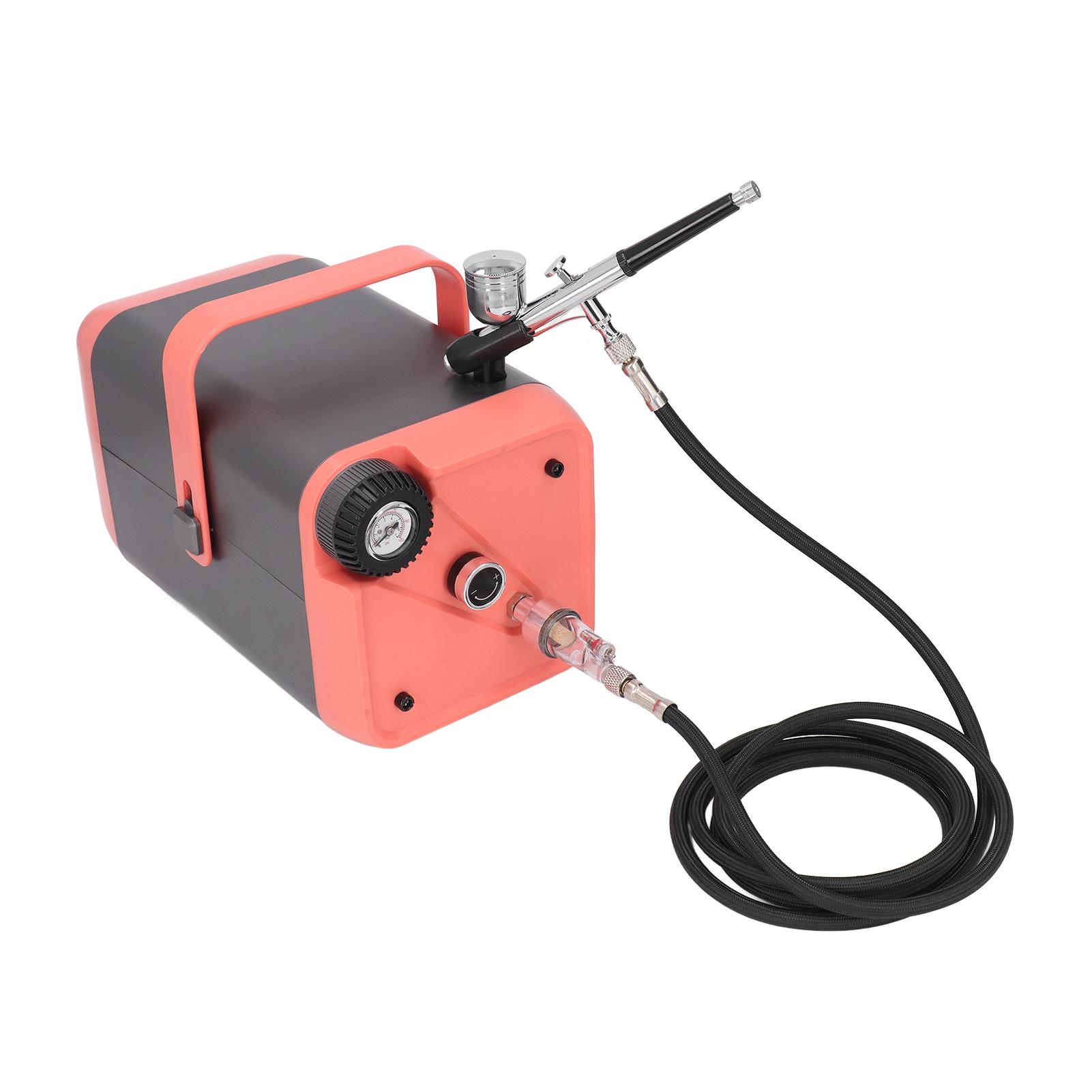 

Professional Airbrush Kit Powerful Motor Good Heat Dissipation Auto Start Stop Airbrush Paint System 100‑240V UK Plug