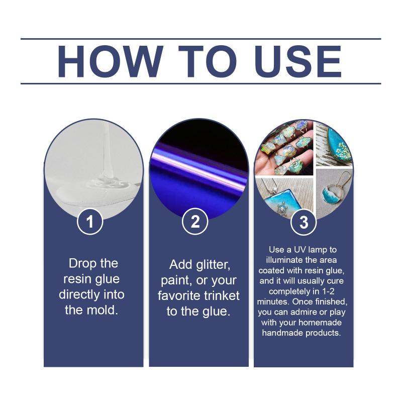 Dowmoo UV Activated Resin Glue Fast  High Hardness for Repairing Jewelry and DIY Art Projects