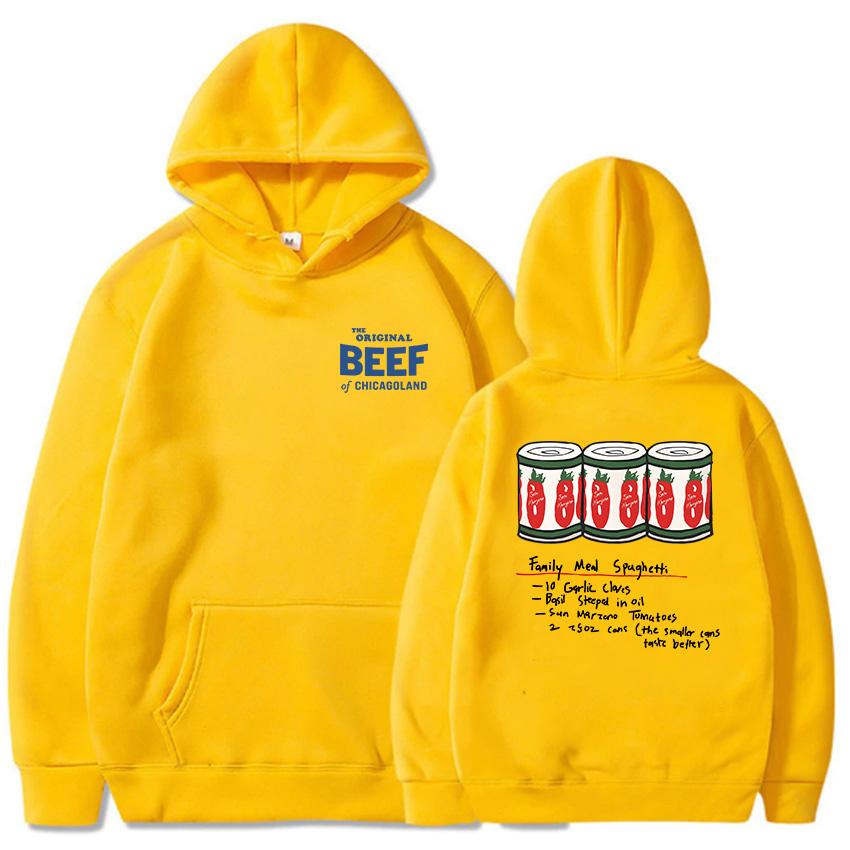 Men Clothes The Original Beef of Chicagoland Hoodies The Bear TV Series Graphic Sweatshirts Moletom Long Sleeve Hooded