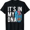 Funny It'S In My Dna Fiji Flag Fingerprint T Shirt