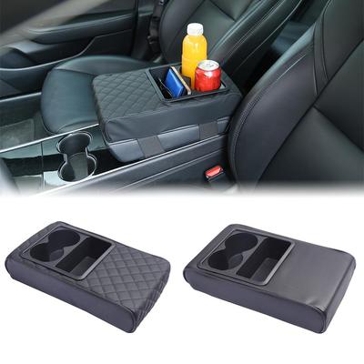 Scatola Poggiabraccio Auto Tre-in-uno Portaoggetti Cuscinetto Rialzo Protezione Braccio Centrale Cuscinetto Consolle Aumento Supporto Poggiabraccio Multifunzione Q1X1