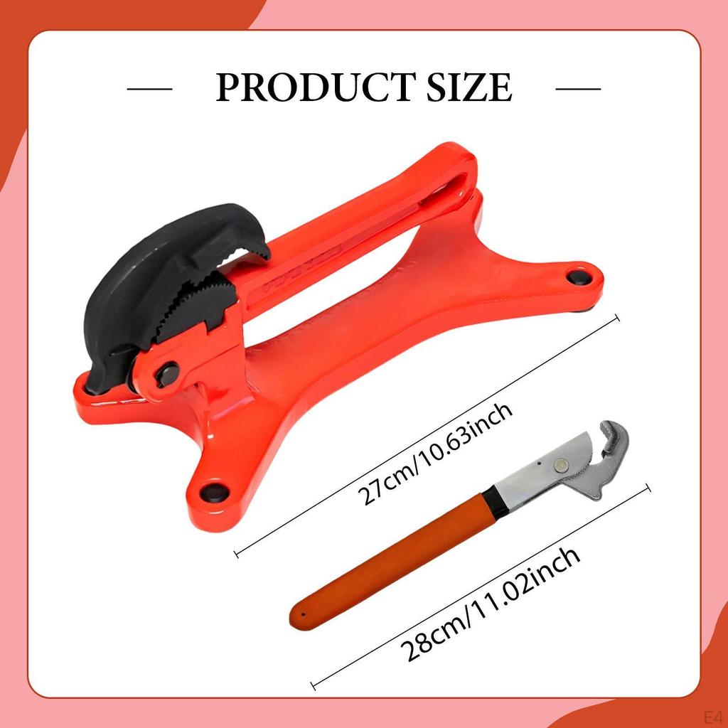 Tragbare Rohrspannzange Klemmbacke Sanitärwerkzeug Schraubenschlüssel für Installation Befestigung