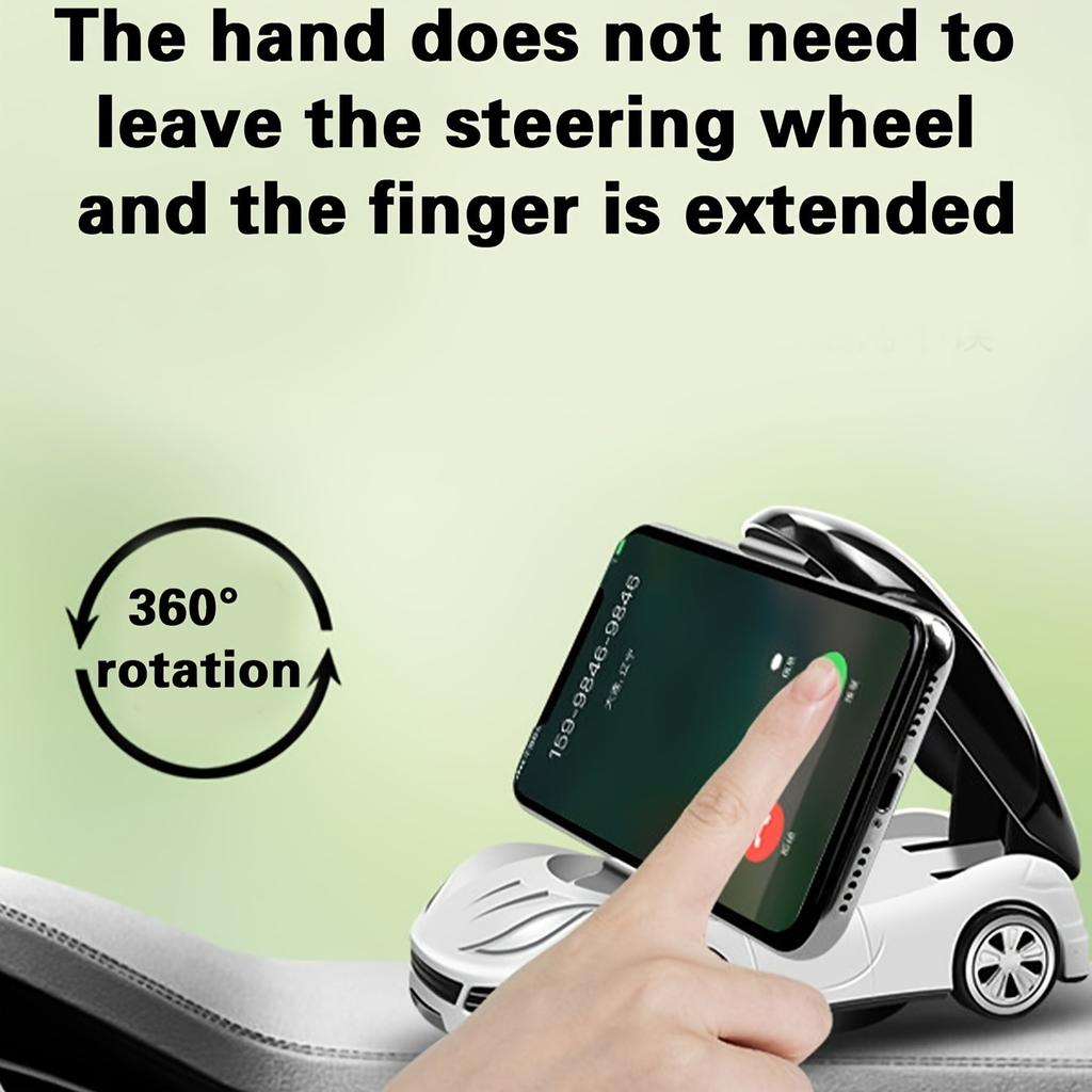 360° Rotating Car Model Phone Holder - Creative Vehicle-Shaped Stand for iPhone 15/14/13/Samsung S22 (Auto Ornament)