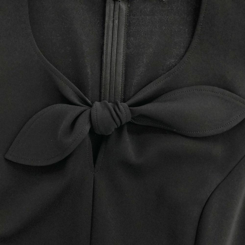 TO BE CHIC Overall handle Short sleeve one piece 40 black Back zip Women Used